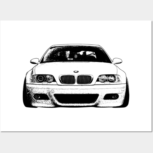 BMW E46 Sketch Art Wall Art by KAM Std